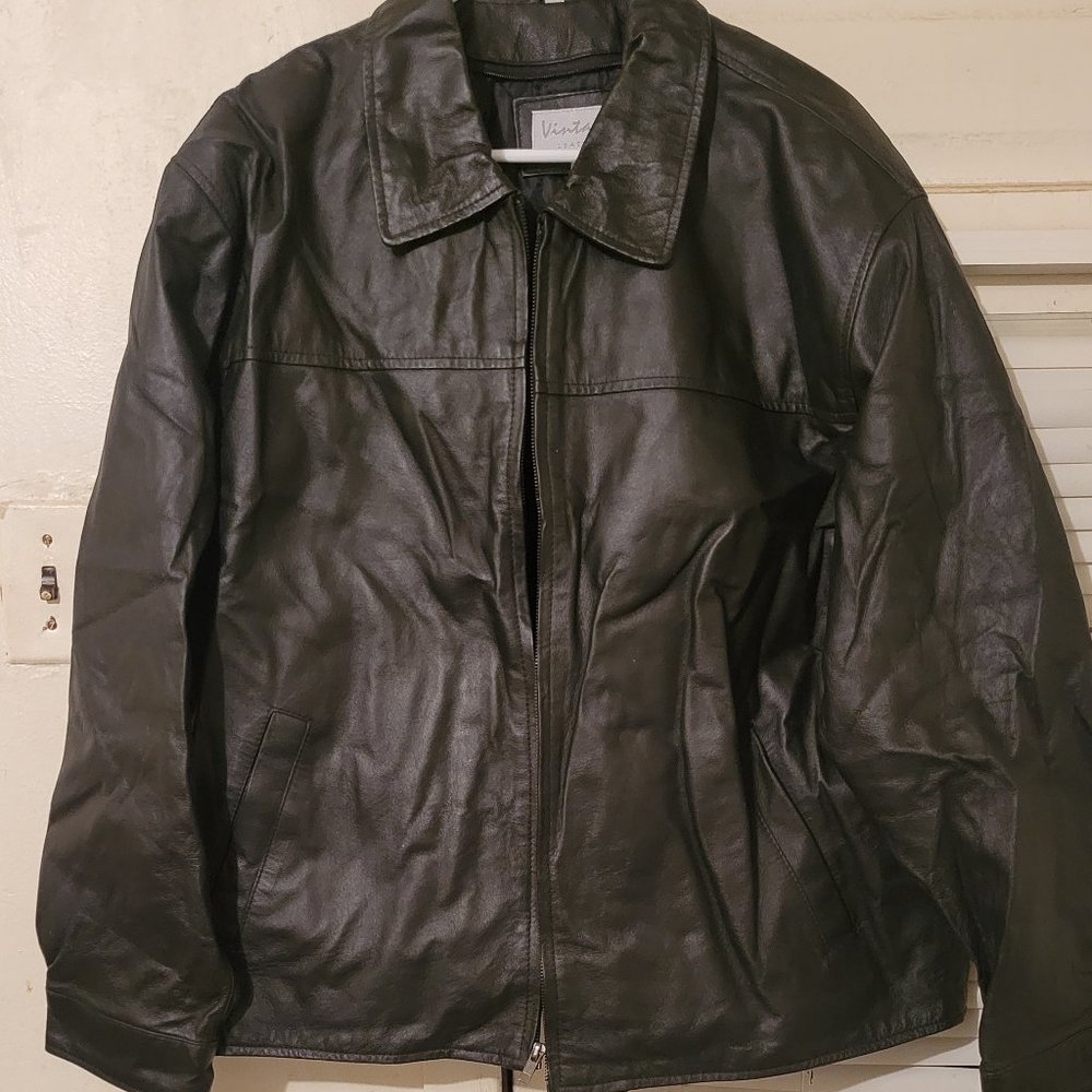 Men's Genuine Vintage leather jacket - Picture 12 of 12
